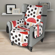 Red Mushroom Dot Pattern Chair Cover Protector