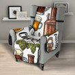 Beer Cheer Pattern Chair Cover Protector