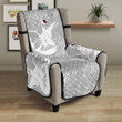 White Swan Gray Background Chair Cover Protector
