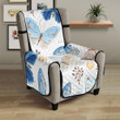 Blue Butterfly Pattern Chair Cover Protector