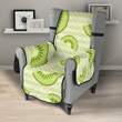Kiwi Pattern Striped Background Chair Cover Protector