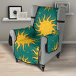 Sun Green Background Chair Cover Protector