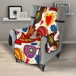 Colorful Rooster Chicken Guitar Pattern Chair Cover Protector