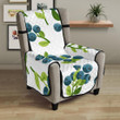 Blueberry White Background Chair Cover Protector