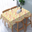 Colorful Twist Egg Pattern Beige Theme Design Tablecloth Home Decor