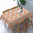 Turquoise And Beige Eggs On Pinkish Background Tablecloth Home Decor