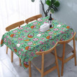 Easter Basket Of Eggs Floral Carrot Seamless Pattern Tablecloth Home Decor