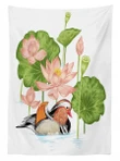 Mandarin In Pond 3d Printed Tablecloth Home Decoration