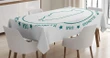 Outline Map In Usa Circle 3d Printed Tablecloth Home Decoration