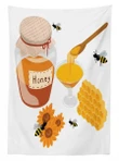 Spoon Jar And Sunflowers 3d Printed Tablecloth Home Decoration