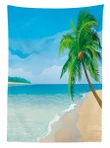 Palm Tree Calm Ocean 3d Printed Tablecloth Home Decoration