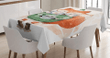 Fox Coffee Bird 3d Printed Tablecloth Home Decoration