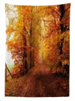 Footpath In Foggy Woods 3d Printed Tablecloth Home Decoration