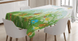 Clouds With Spring Meadow 3d Printed Tablecloth Home Decoration