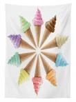 Ice Cream Row 3d Printed Tablecloth Home Decoration