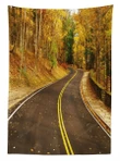 Autumn Scenery Roadway 3d Printed Tablecloth Home Decoration