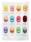 Colorful Macarons 3d Printed Tablecloth Home Decoration
