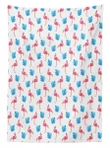 Flamingo Birds Palm Leaves 3d Printed Tablecloth Home Decoration