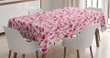 Pinkish Curls Soft Hearts 3d Printed Tablecloth Home Decoration