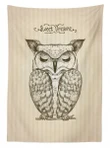 Sleeping Owl Dreams 3d Printed Tablecloth Home Decoration
