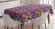 Rainbow Color Tone Heart 3d Printed Tablecloth Home Decoration