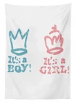 Girl Queen Boy King 3d Printed Tablecloth Home Decoration