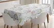 Sleeping Colorful Cat 3d Printed Tablecloth Home Decoration