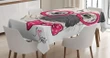 Dog With Heart Glasses Bow 3d Printed Tablecloth Home Decoration