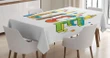 Colorful Girl Name Design 3d Printed Tablecloth Home Decoration