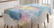 Colored Brushstroke 3d Printed Tablecloth Home Decoration