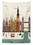 Travel Scenery Big Ben 3d Printed Tablecloth Home Decoration