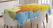Atlantic Ocean State 3d Printed Tablecloth Home Decoration