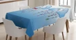 Doodle Clouds With Rain 3d Printed Tablecloth Home Decoration