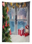 Noel Tree Gift Snowman 3d Printed Tablecloth Home Decoration
