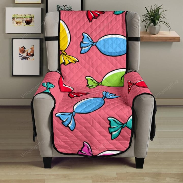 Colorful Wrapped Candy Pattern Chair Cover Protector