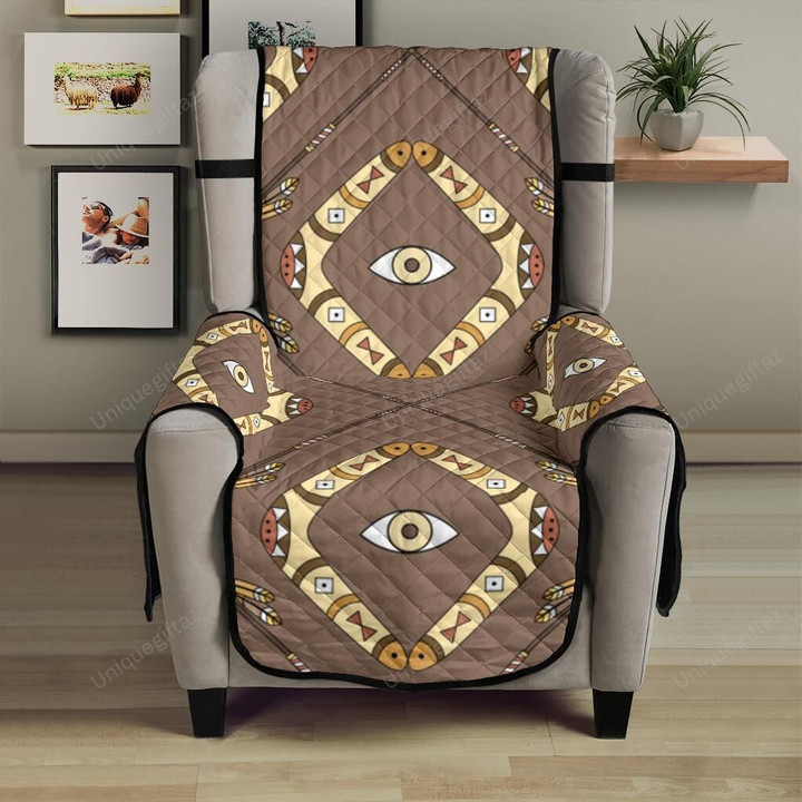 Traditional Boomerang Aboriginal Pattern Chair Cover Protector