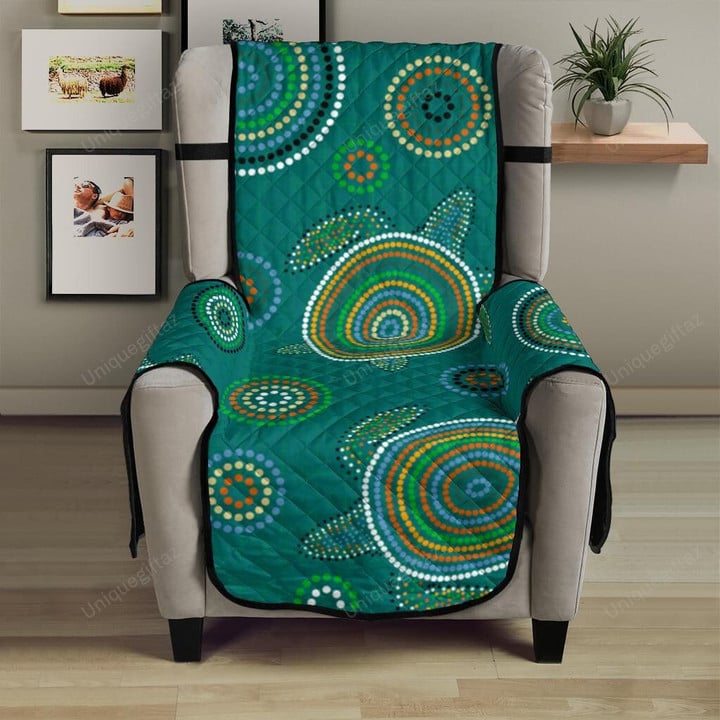 Sea Turtle Aboriginal Pattern Chair Cover Protector