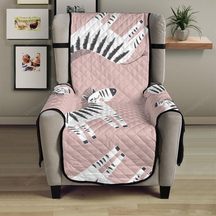 Cute Zebra Pattern Chair Cover Protector