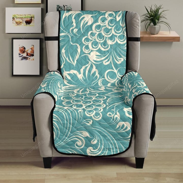 Classic Hand Drawn Grape Pattern Chair Cover Protector