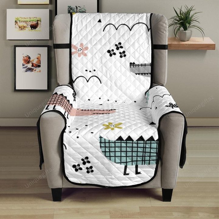 Cute Crocodile Pattern Chair Cover Protector