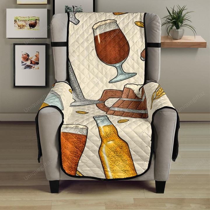 Beer Pattern Chair Cover Protector