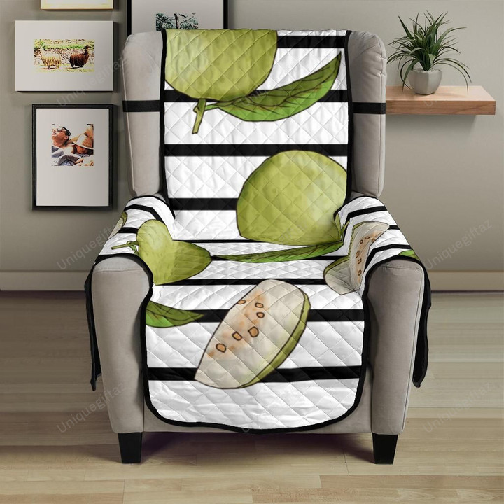 Guava Pattern Stripe Background Chair Cover Protector