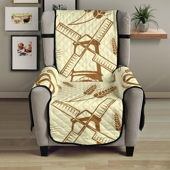 Windmill Wheat Pattern Chair Cover Protector