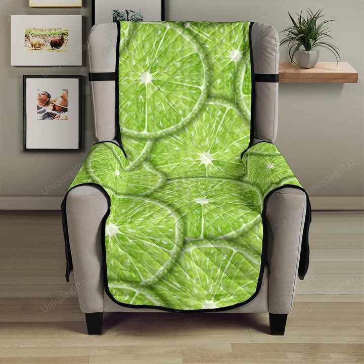 Slices Of Lime Pattern Chair Cover Protector