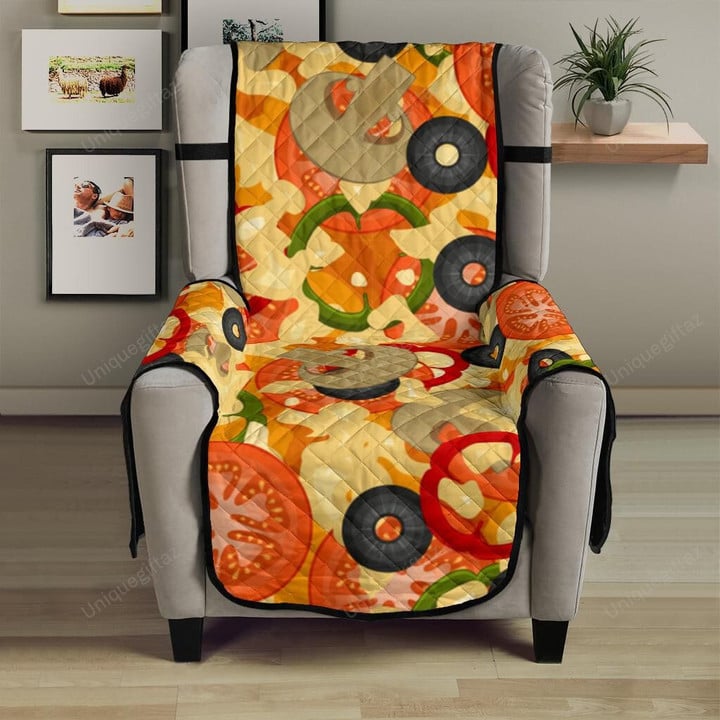 Pizza Texture Pattern Chair Cover Protector