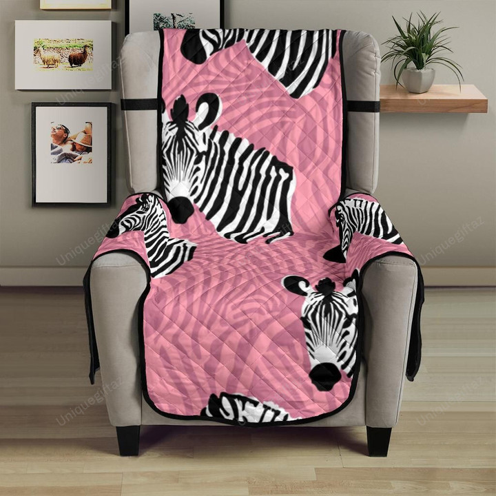 Zebra Head Pattern Chair Cover Protector