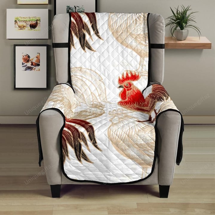 Rooster Chicken Pattern Chair Cover Protector