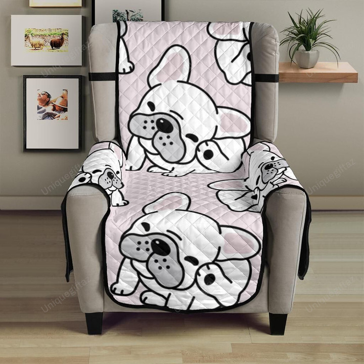 Cute French Bulldog Pattern Chair Cover Protector