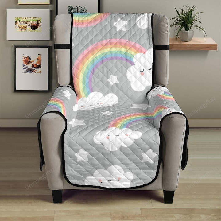 Cute Rainbow Clound Star Pattern Chair Cover Protector