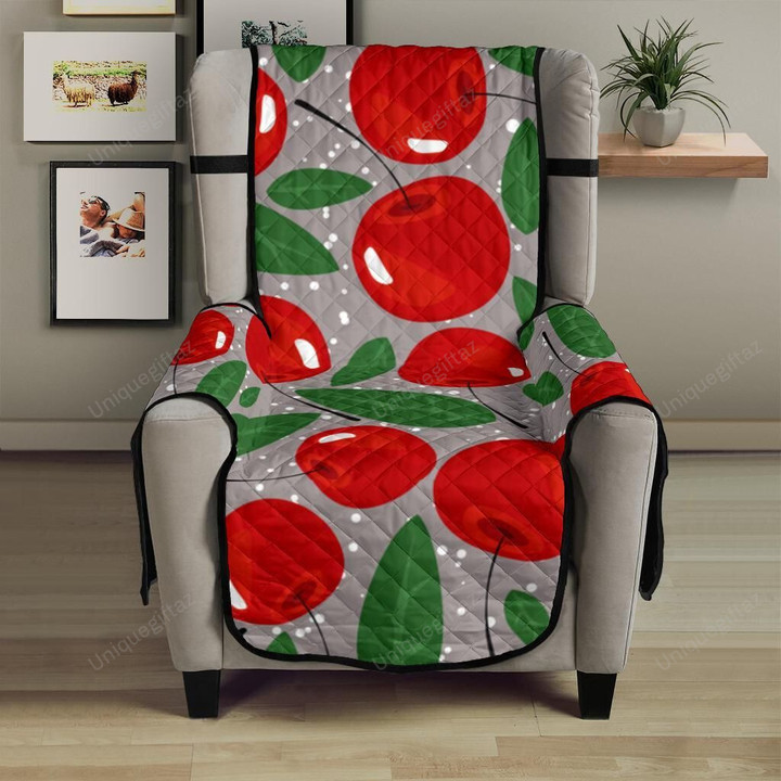 Cherry Leaves Pattern Chair Cover Protector